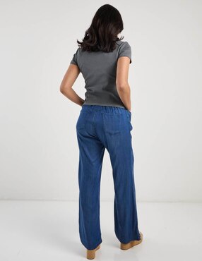 Jeans relaxed wide leg cintura Lieb para mujer