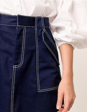 Falda midi Linea Pura a la cintura