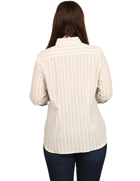 Blusa camisera Ferrioni manga 3/4 para mujer