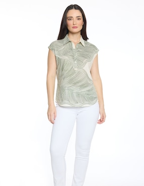 Blusa Foley's Summie sin manga para mujer