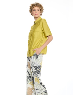 Blusa camisera Foley's Letizia manga corta para mujer