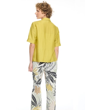 Blusa camisera Foley's Letizia manga corta para mujer