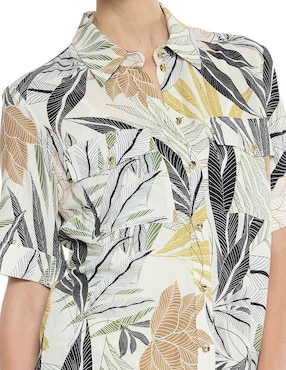 Blusa camisera Foley's manga corta para mujer