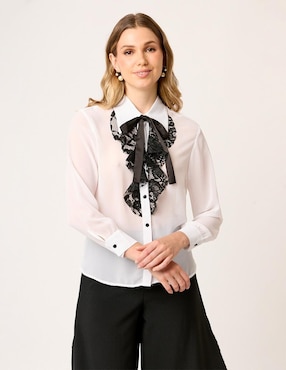 Blusa camisera Linea Pura Montijo manga larga para mujer