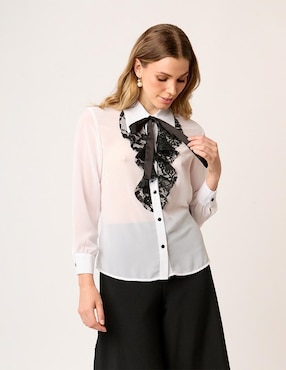 Blusa camisera Linea Pura Montijo manga larga para mujer