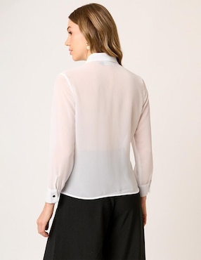 Blusa camisera Linea Pura Montijo manga larga para mujer