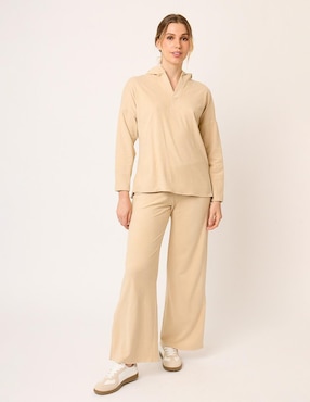 Pantalón relaxed Linea Pura regular para mujer