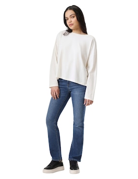 Playera manga larga Levi's cuello redondo para mujer