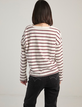 Playera manga larga Levi's cuello redondo para mujer