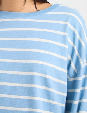 Playera manga larga Levi's cuello redondo para mujer