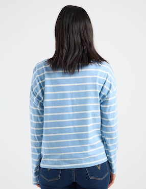Playera manga larga Levi's cuello redondo para mujer
