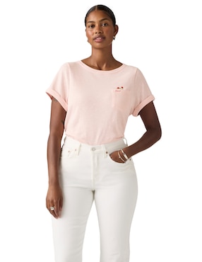 Playera manga corta Levi's cuello redondo para mujer