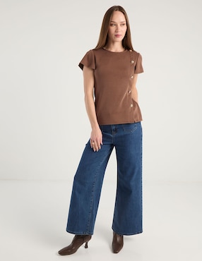Blusa Atelier Petite manga corta para mujer
