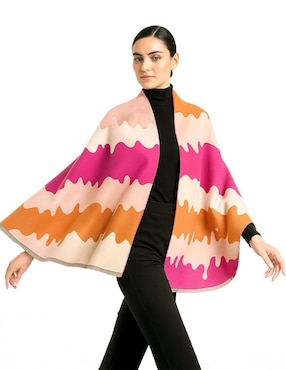 Chal Twist Side estampado bloques de color