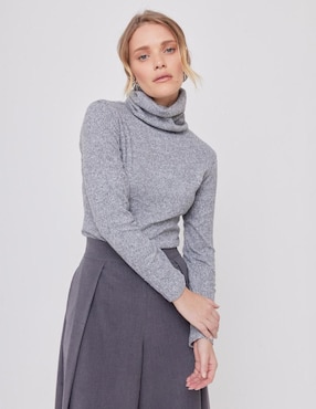 Suéter Linea Pura cuello alto para mujer