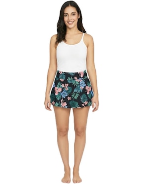 Falda short Too Good estampado floral a la cintura para mujer