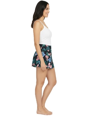Falda short Too Good estampado floral a la cintura para mujer
