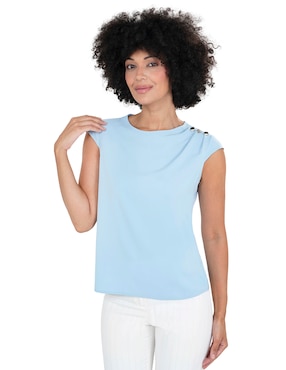 Blusa Atelier Petite manga corta para mujer
