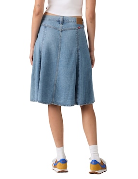 Falda a la rodilla Levi's a la cintura