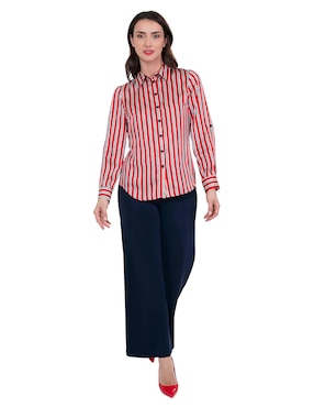 Blusa camisera Atelier Petite manga larga para mujer