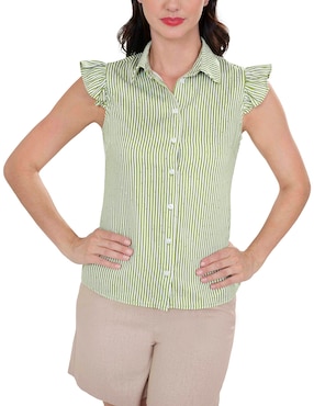 Blusa Atelier Petite manga corta para mujer