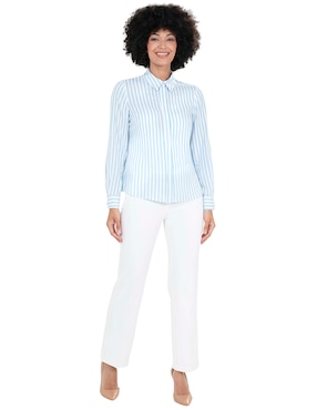 Blusa camisera Atelier Petite manga larga para mujer
