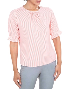 Blusa Atelier Petite manga corta para mujer