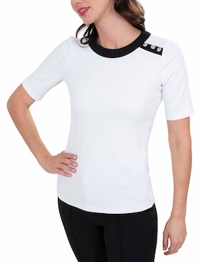 Blusa Atelier Petite manga corta para mujer