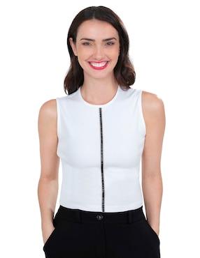 Blusa Atelier Petite sin manga para mujer