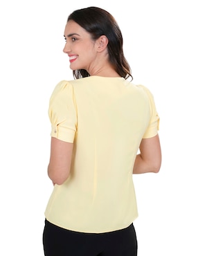 Blusa Atelier Petite manga corta para mujer