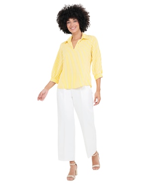 Blusa Atelier Petite manga 3/4 para mujer