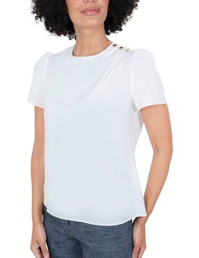 Blusa Atelier Petite manga corta para mujer