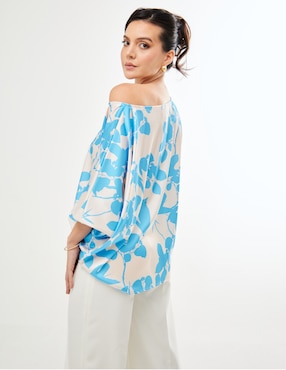 Blusa Pureza Luna manga al codo para mujer
