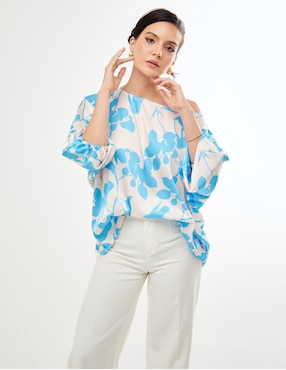 Blusa Pureza Luna manga al codo para mujer