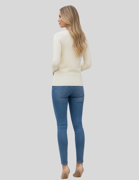 Suéter Malabis cuello V para mujer