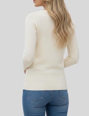 Suéter Malabis cuello V para mujer