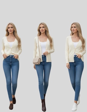 Suéter Malabis cuello V para mujer