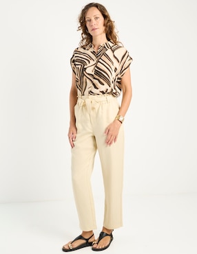 Blusa camisera Foley's manga corta para mujer