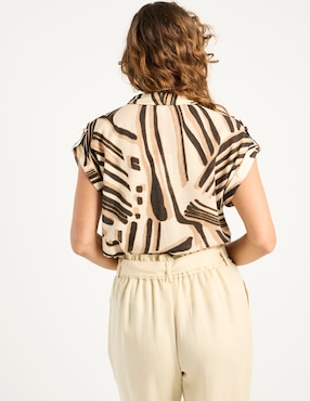 Blusa camisera Foley's manga corta para mujer