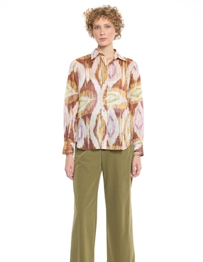 Blusa camisera Foley's Mylah manga larga para mujer