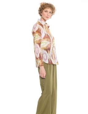 Blusa camisera Foley's Mylah manga larga para mujer
