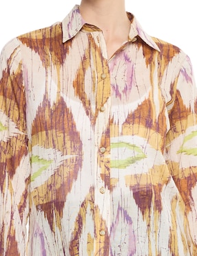 Blusa camisera Foley's Mylah manga larga para mujer