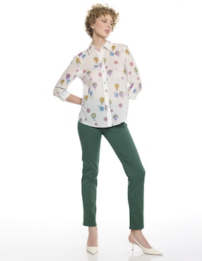 Blusa camisera Foley's manga larga para mujer
