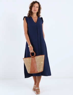 Vestido midi casual Dándara para mujer