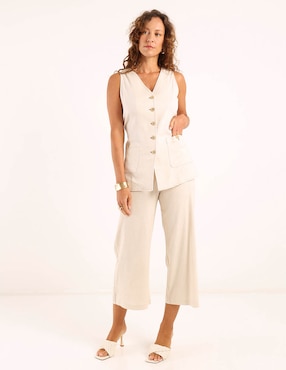 Pantalón coulotte Dándara relajado para mujer