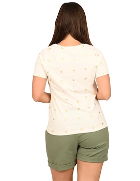Playera manga corta Ferrioni cuello redondo para mujer