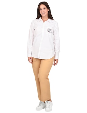 Blusa camisera Ferrioni manga larga para mujer