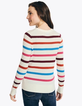 Suéter Nautica cuello redondo para mujer