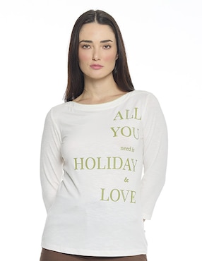 Blusa Foley's Tize manga 3/4 para mujer