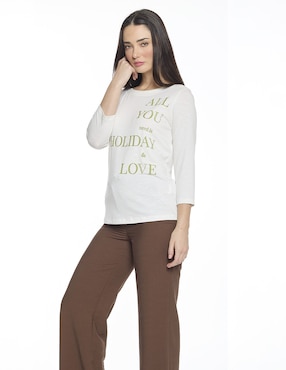Blusa Foley's Tize manga 3/4 para mujer